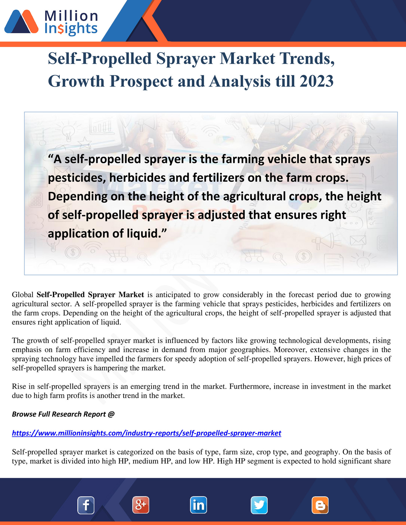 Million Insights SelfPropelled Sprayer Market Trends, Growth Prospect and Analysis till 2023