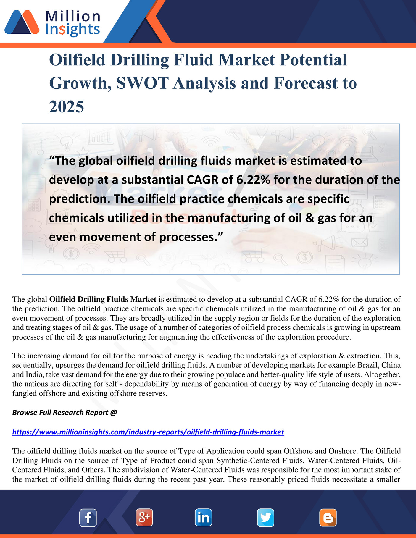 Million Insights Oilfield Drilling Fluid Market Potential Growth