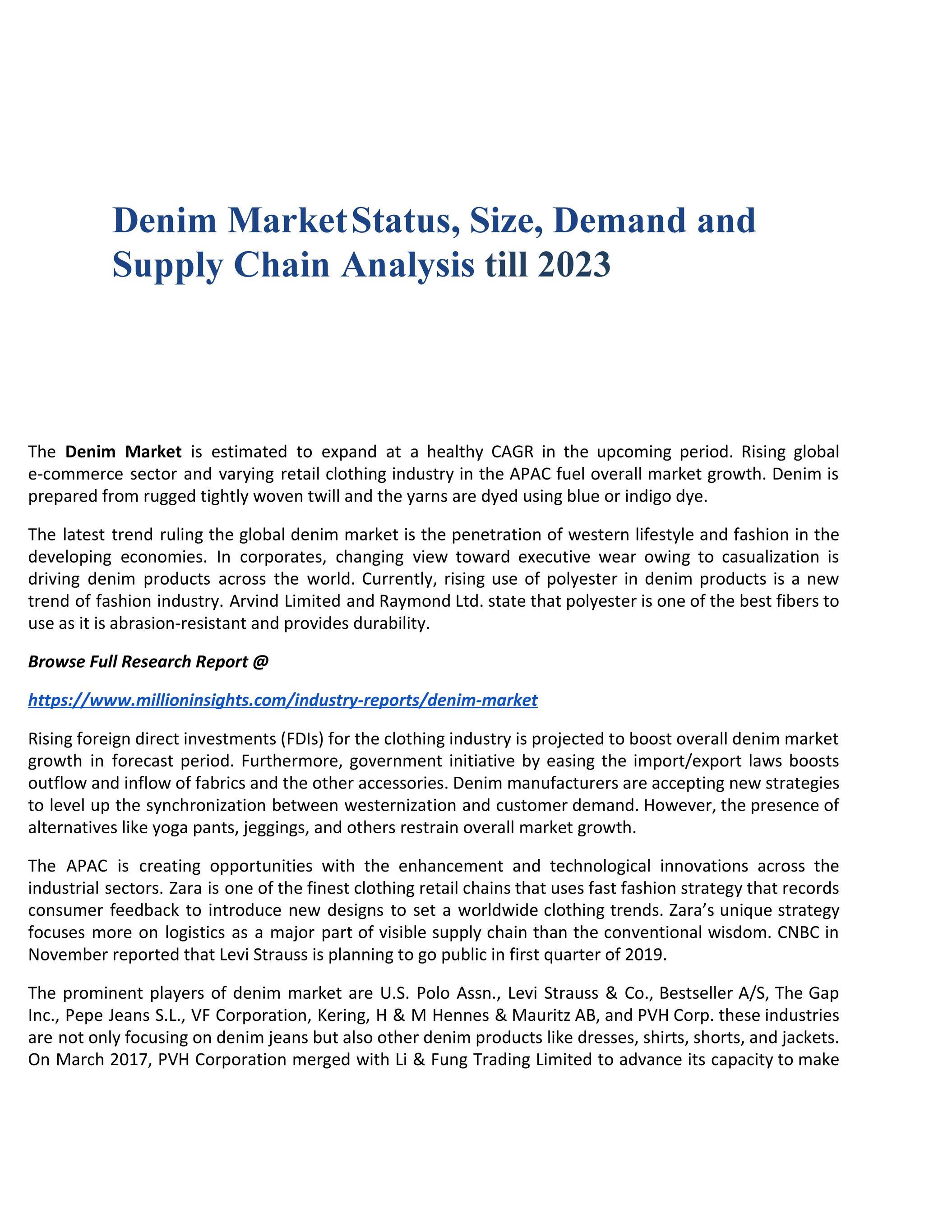PPT – Denim Market Growth, Segments, Size, Industry Analysis and  Opportunities 2023 PowerPoint presentation | free to download - id:  90d87a-MjkwY