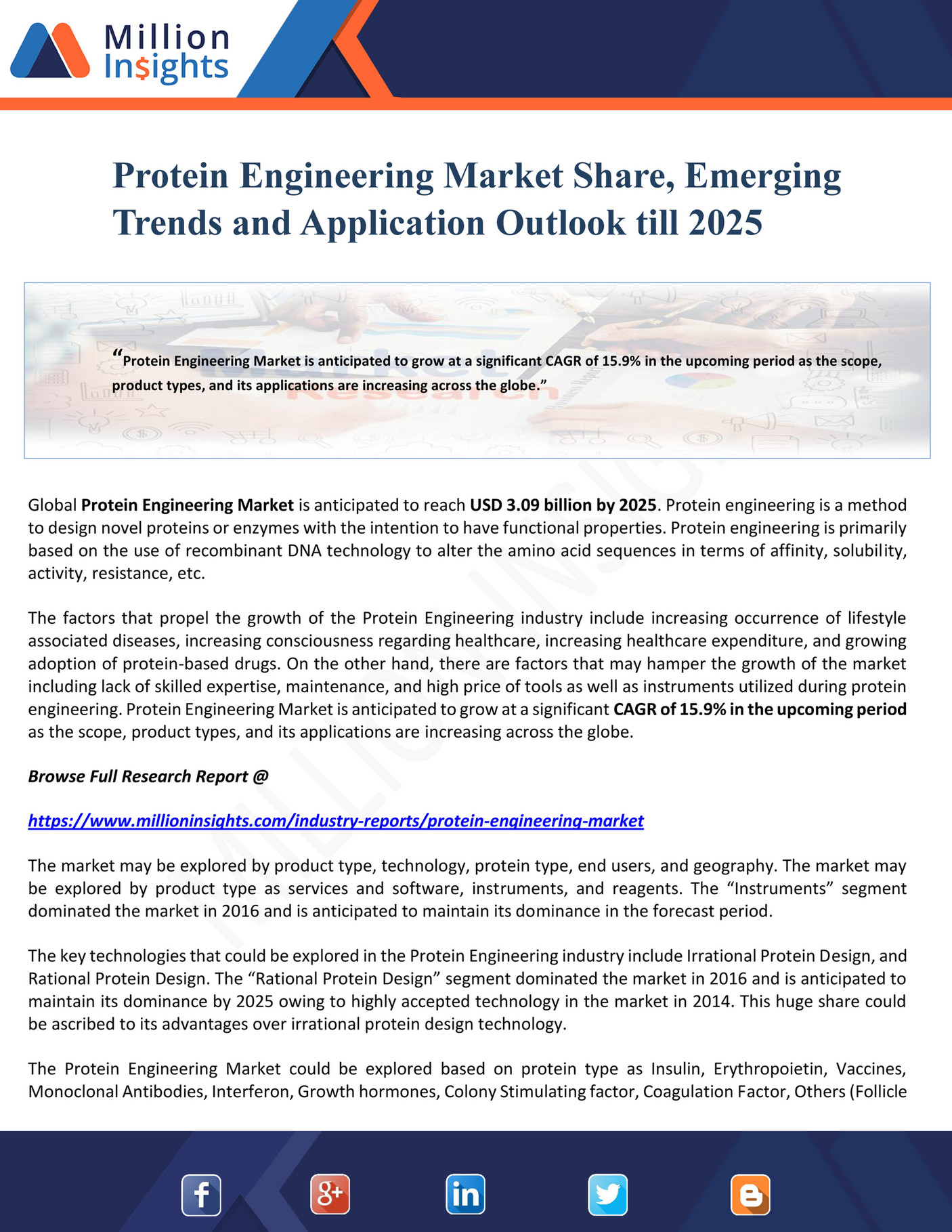 Million Insights Protein Engineering Market Share, Emerging Trends