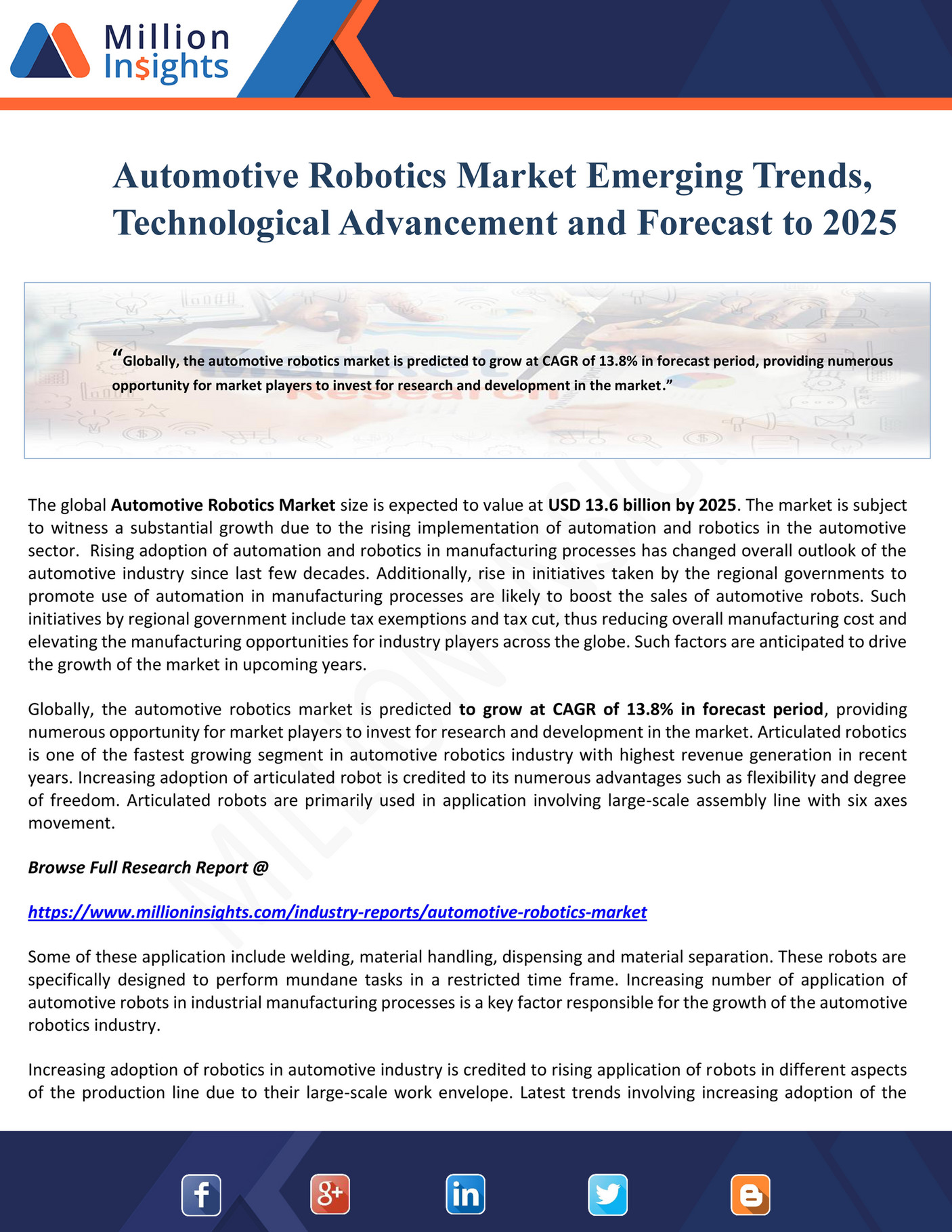 Million Insights Automotive Robotics Market Emerging Trends