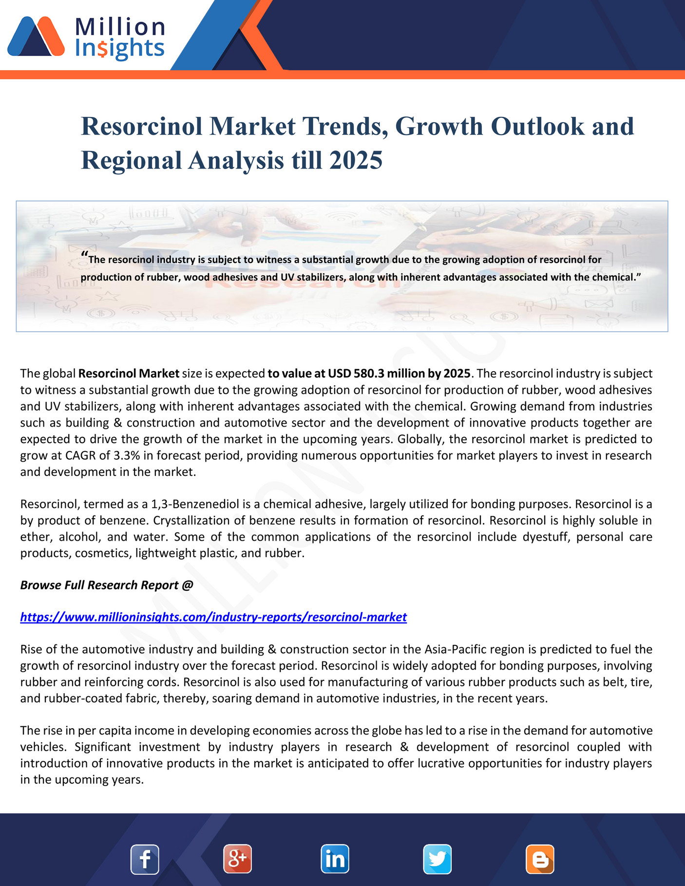 Million Insights - Resorcinol Market Trends, Growth Outlook and ...