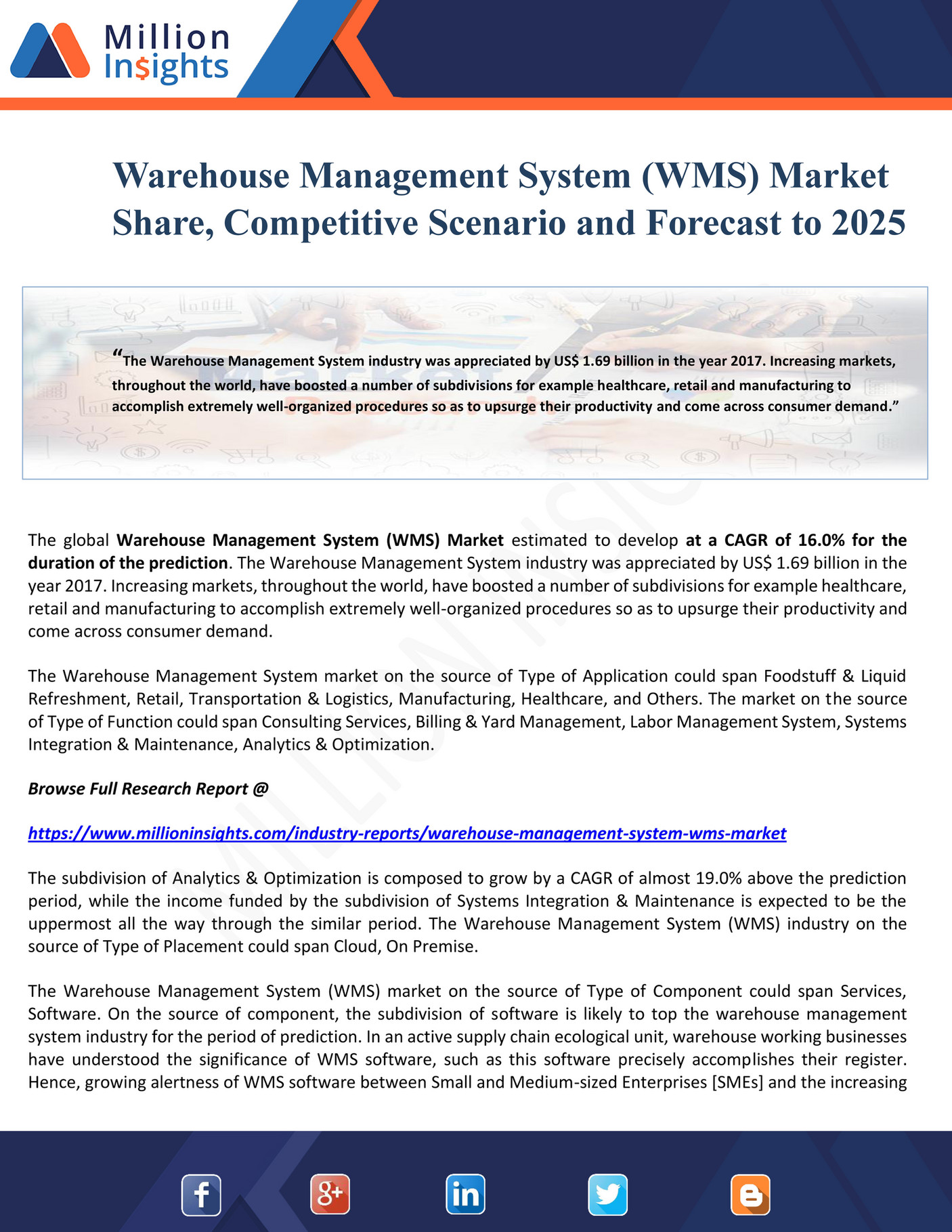 Million Insights Warehouse Management System (WMS) Market Share