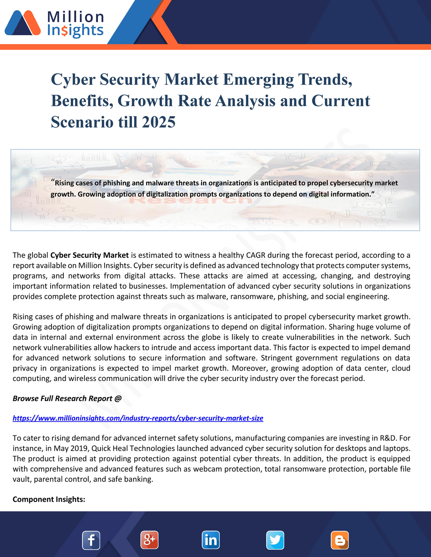 Million Insights Cyber Security Market Emerging Trends, Benefits