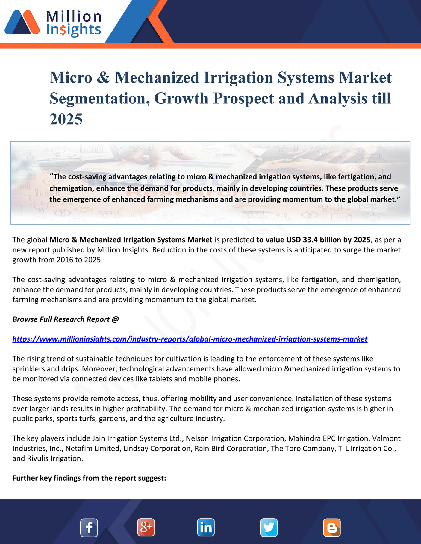 Million Insights - Micro & Mechanized Irrigation Systems Market ...
