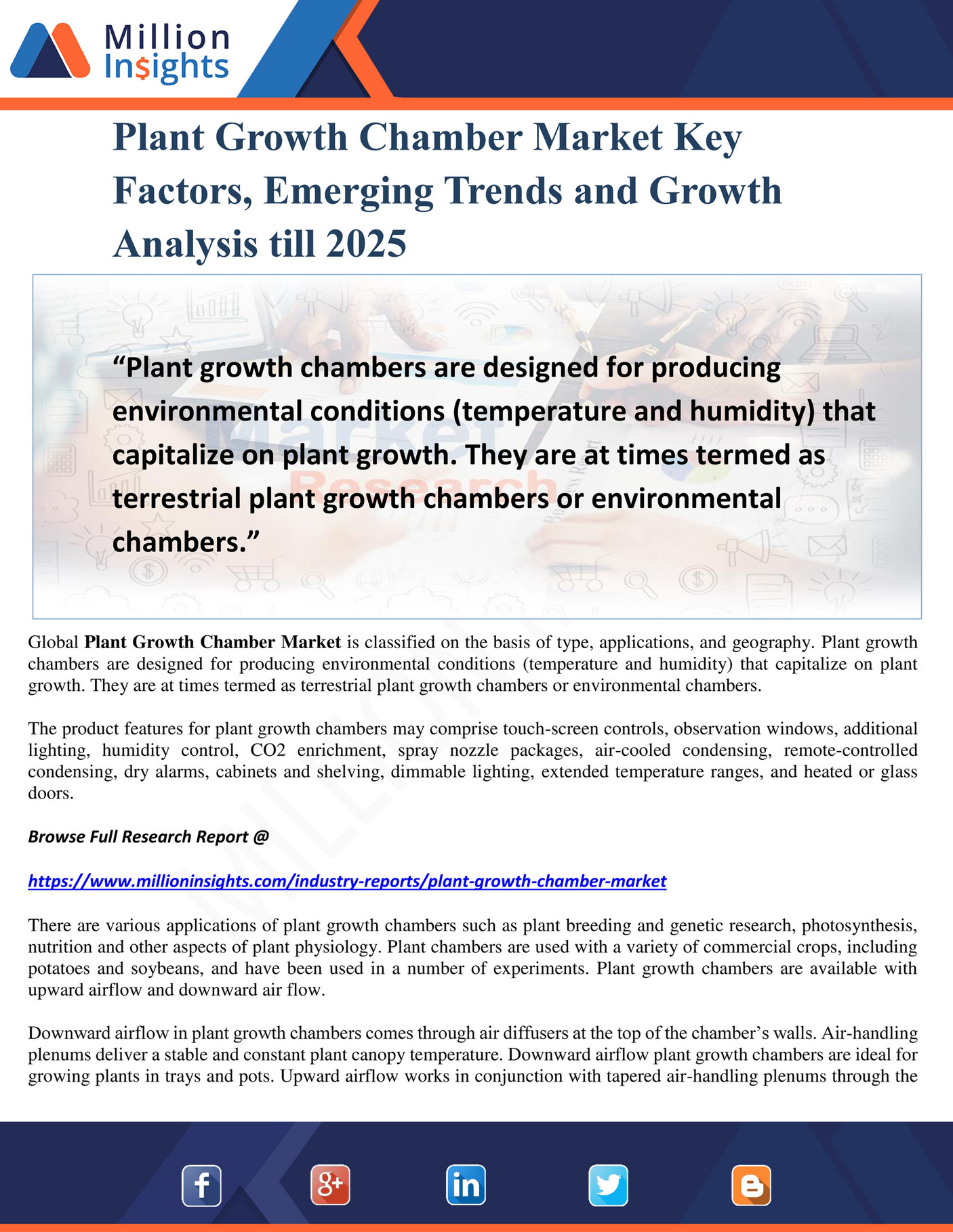 Million Insights Plant Growth Chamber Market Key Factors, Emerging