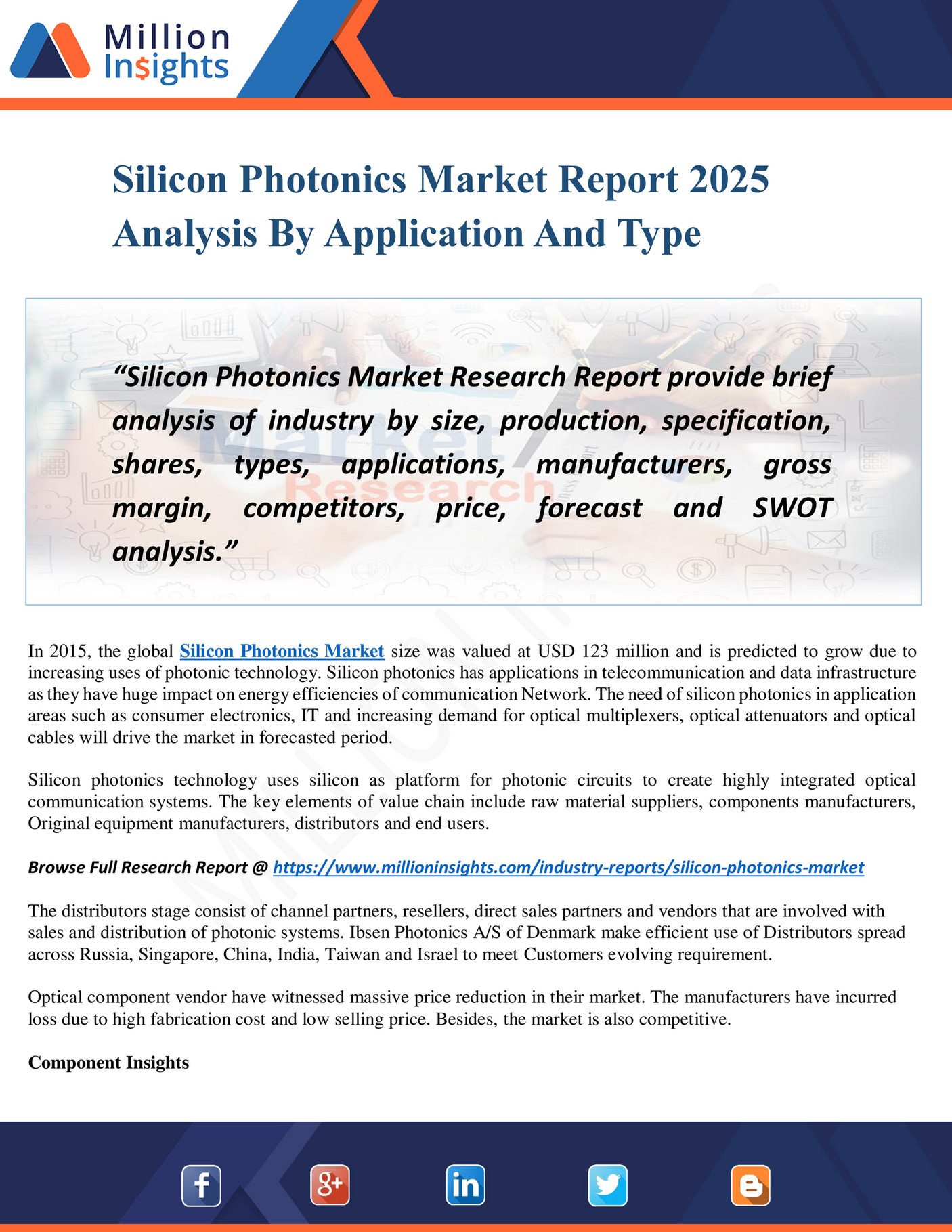 Market Hub - Silicon Photonics Industry Size, Outlook, Growth Status ...