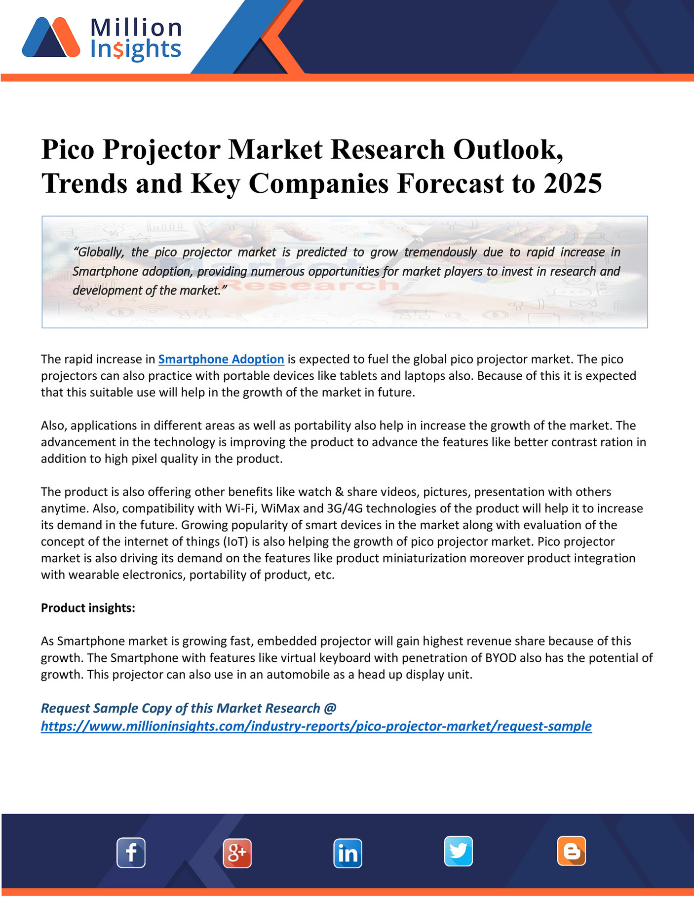 Market Hub Pico Projector Market InDepth Analysis by Key Benefits