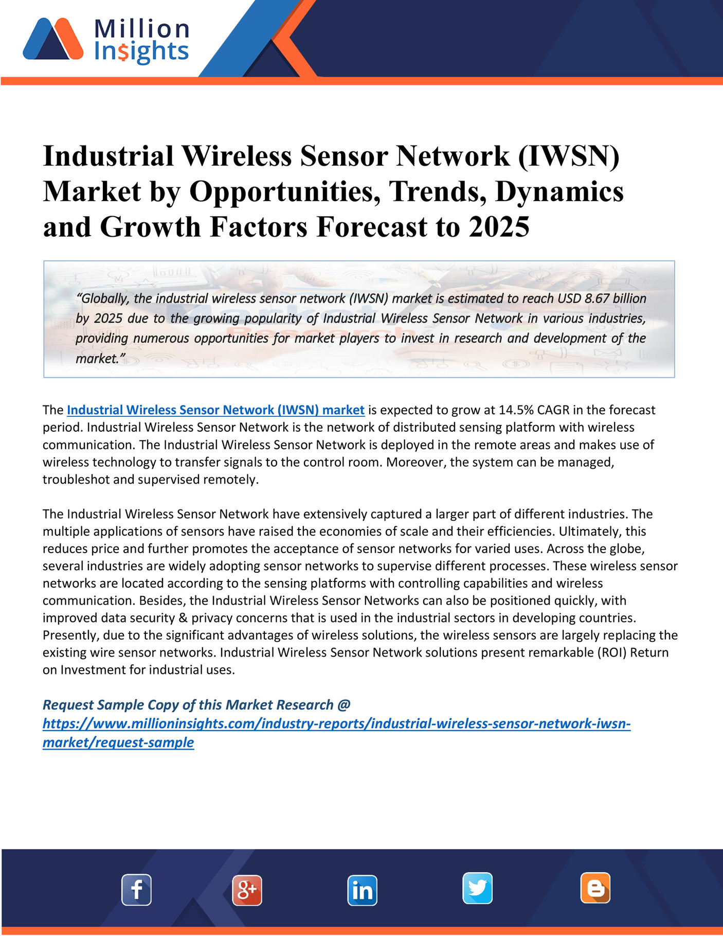 Market Hub Industrial Wireless Sensor Network (IWSN) Market