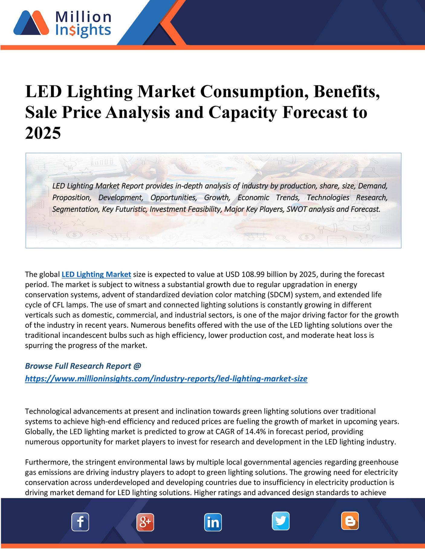 Market Hub - LED Lighting Market 2025 Overview By Key Opportunities And