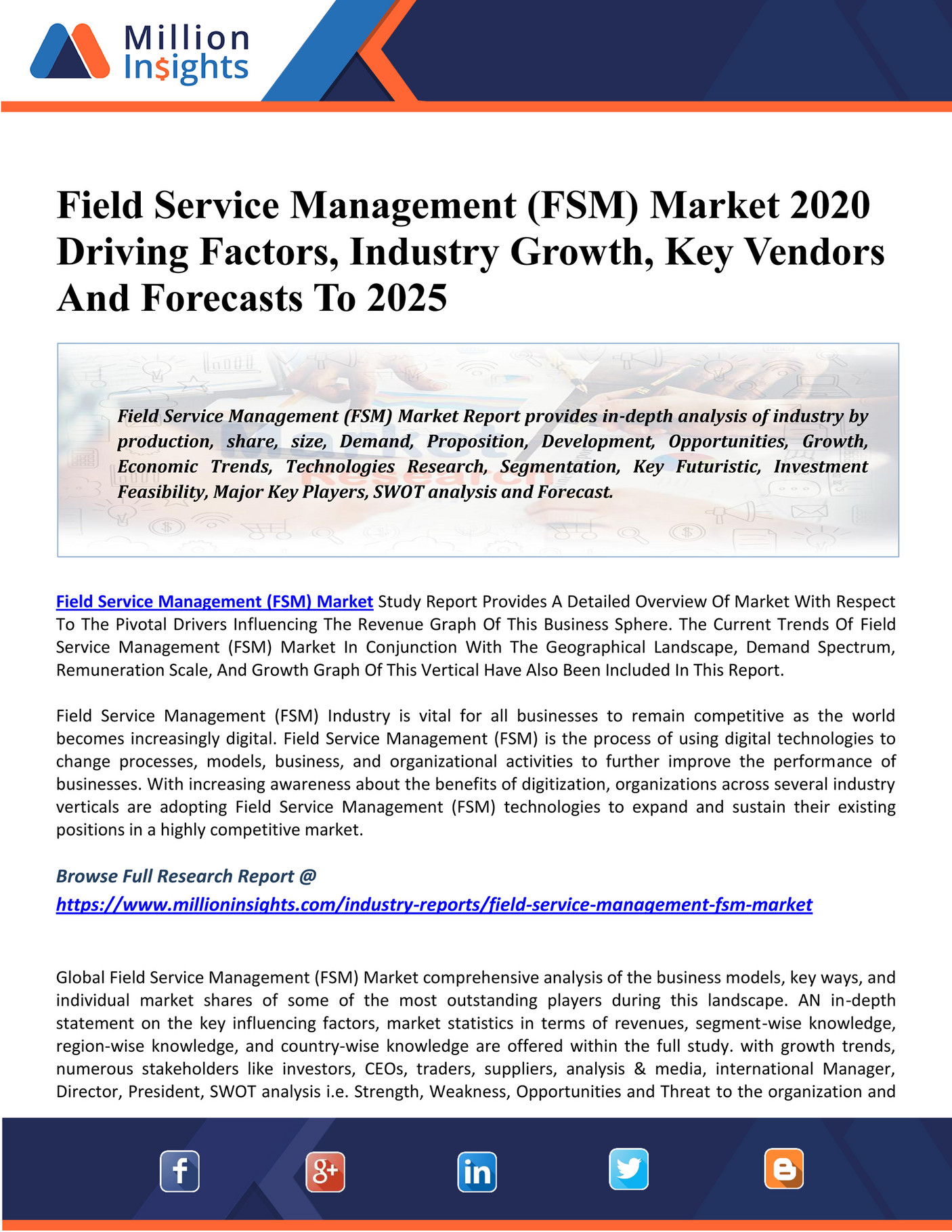 Market Hub Field Service Management (FSM) Market 2020 Global Size