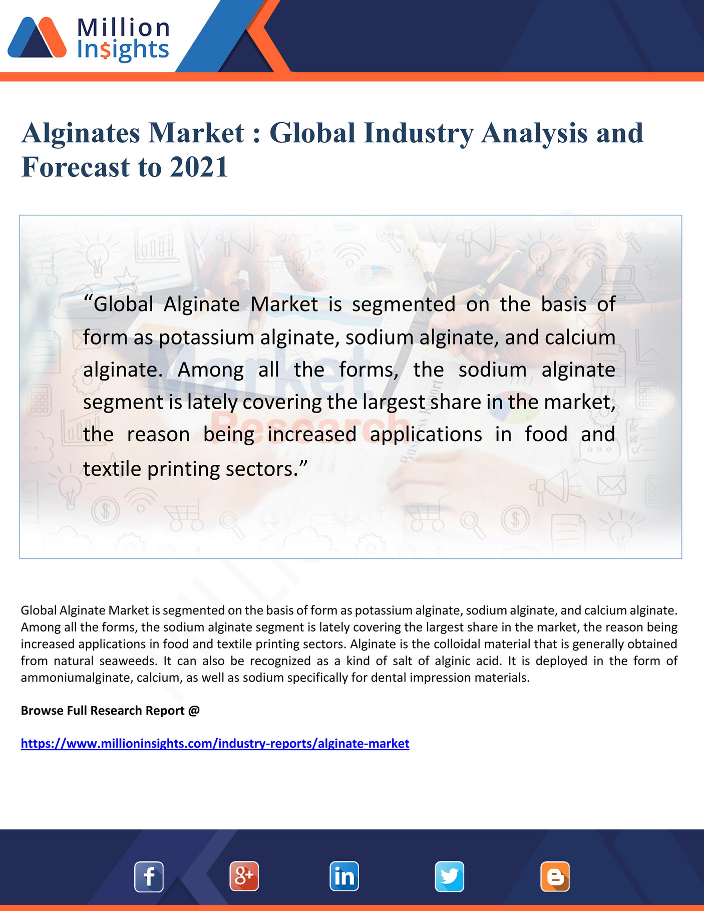 My publications - Alginates Market Global Industry Analysis and ...