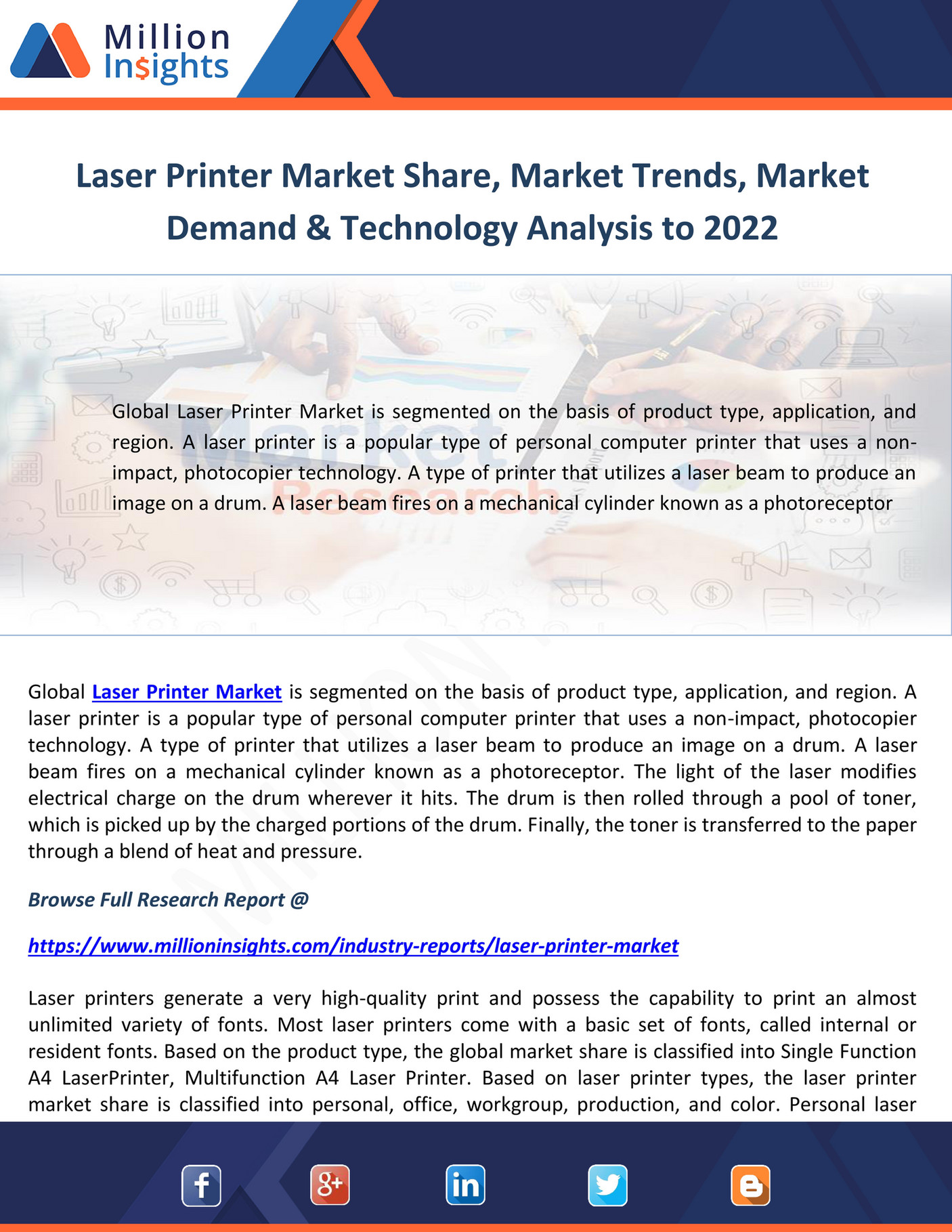 Million Insights Laser Printer Market Share, Market Trends, Market