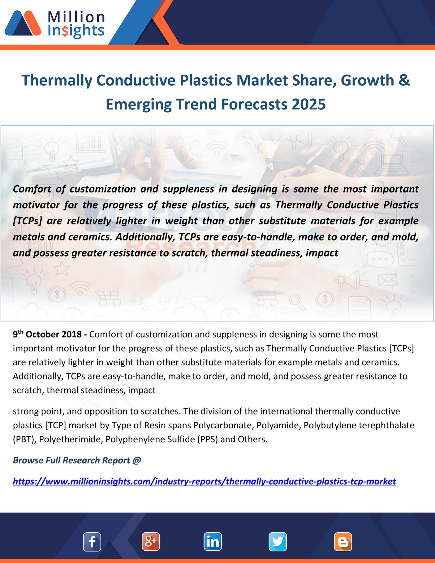 Million Insights Thermally Conductive Plastics Market Share, Growth