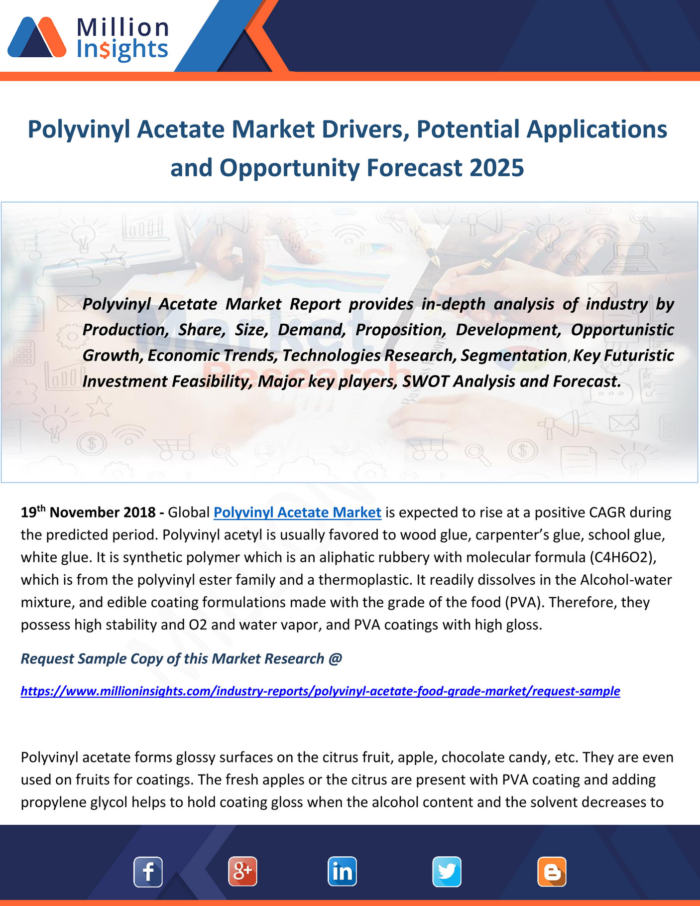Million Insights Polyvinyl Acetate Market Drivers, Potential Applications and Opportunity