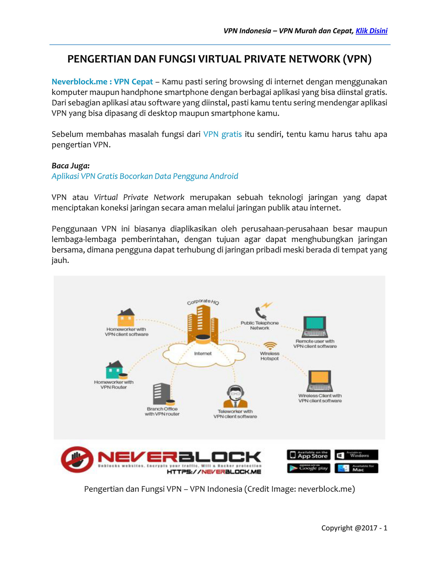 VPN Indonesia - Pengertian Dan Fungsi Virtual Private Network - Page 1 ...