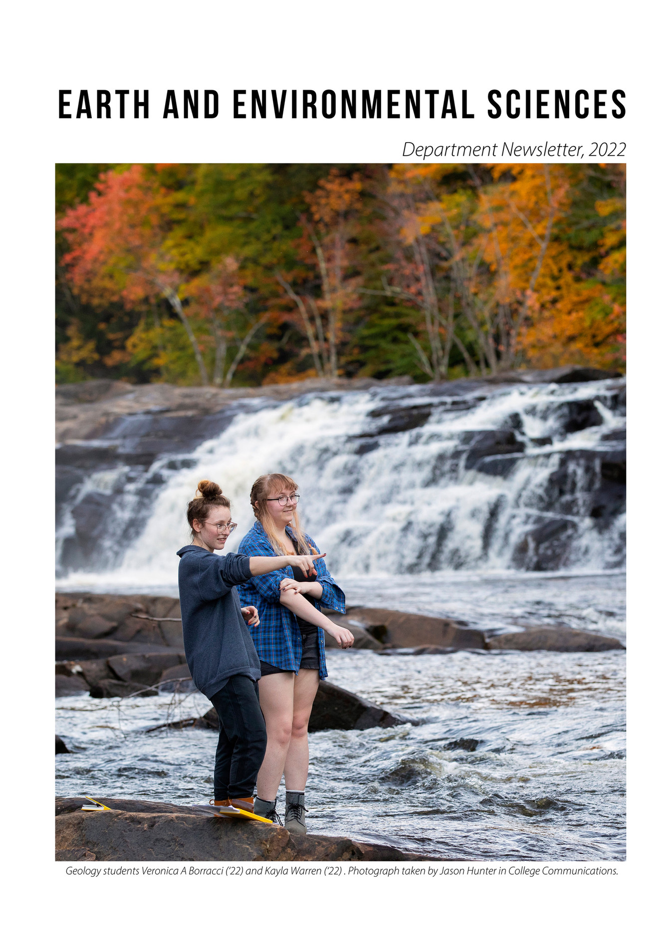 SUNY Potsdam 2022 Earth and Environmental Sciences Newsletter Page
