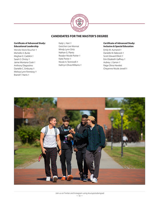 SUNY Potsdam 2023 Commencement Program Page 1213 Created with