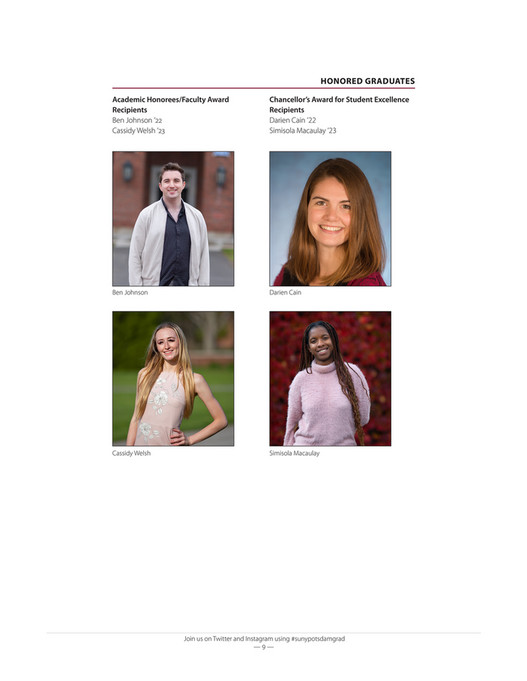 SUNY Potsdam - 2023 Commencement Program - Page 8-9 - Created With ...