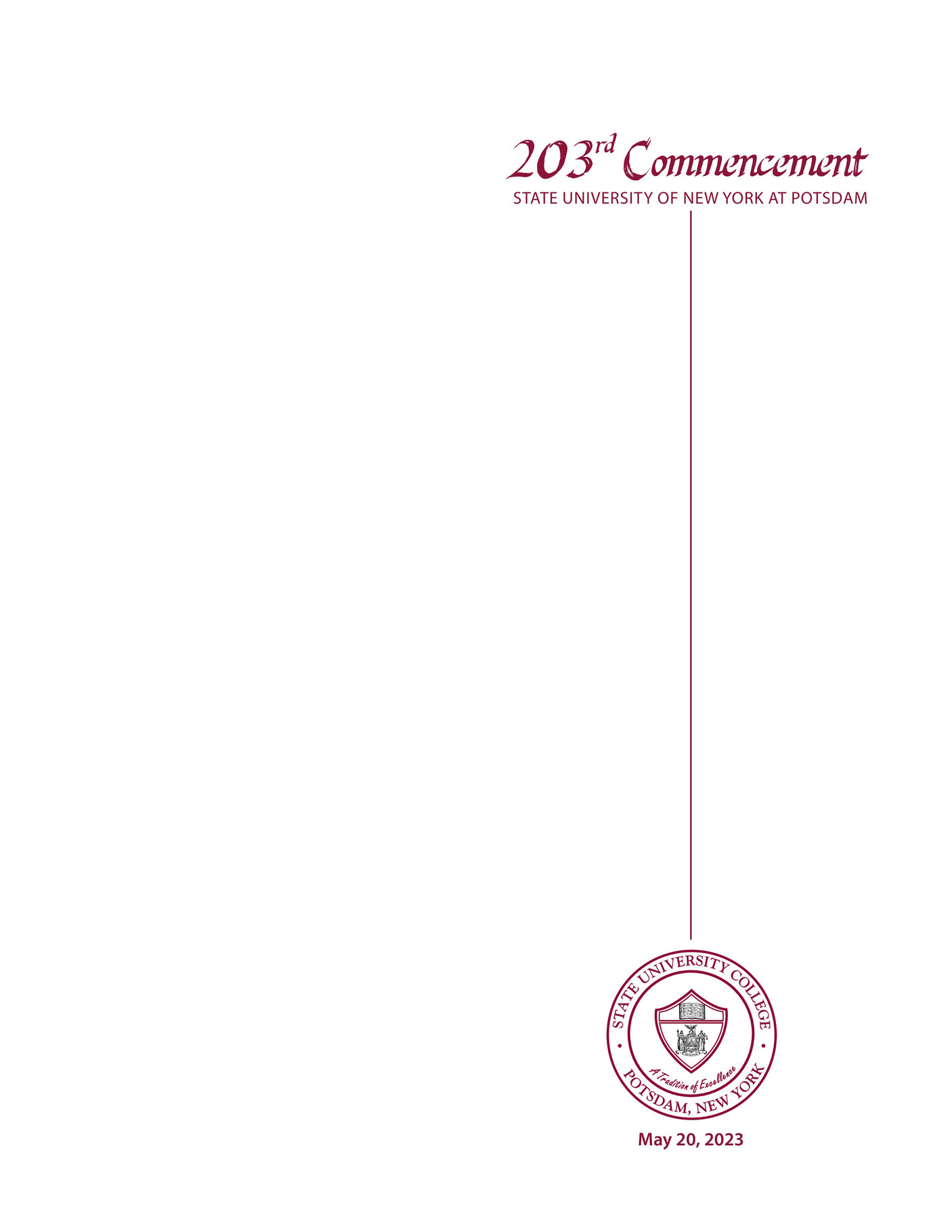 SUNY Potsdam - 2023 Commencement Program - Page 1 - Created With ...