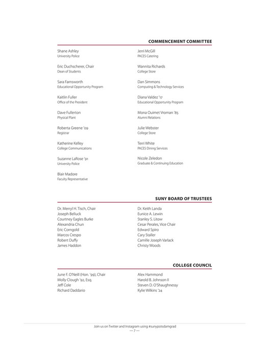 SUNY Potsdam 2023 Commencement Program Page 6 7 Created With suny-potsdam-2023-commencement-program-page-6-7-created-with