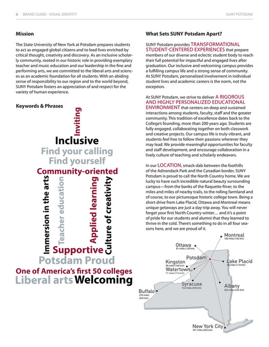 SUNY Potsdam - SUNY Potsdam Brand Guide - Page 6-7 - Created With ...