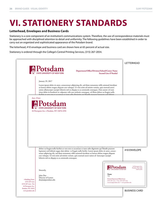 SUNY Potsdam - SUNY Potsdam Brand Guide - Page 26-27 - Created With ...