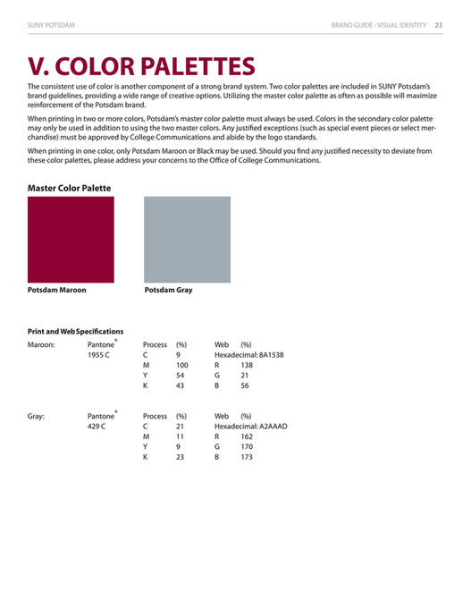 SUNY Potsdam - SUNY Potsdam Brand Guide - Page 22-23 - Created With ...