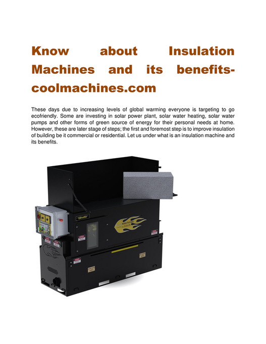 Insulation Pumping Machine My publications - Know about Insulation Machines and its benefits ...