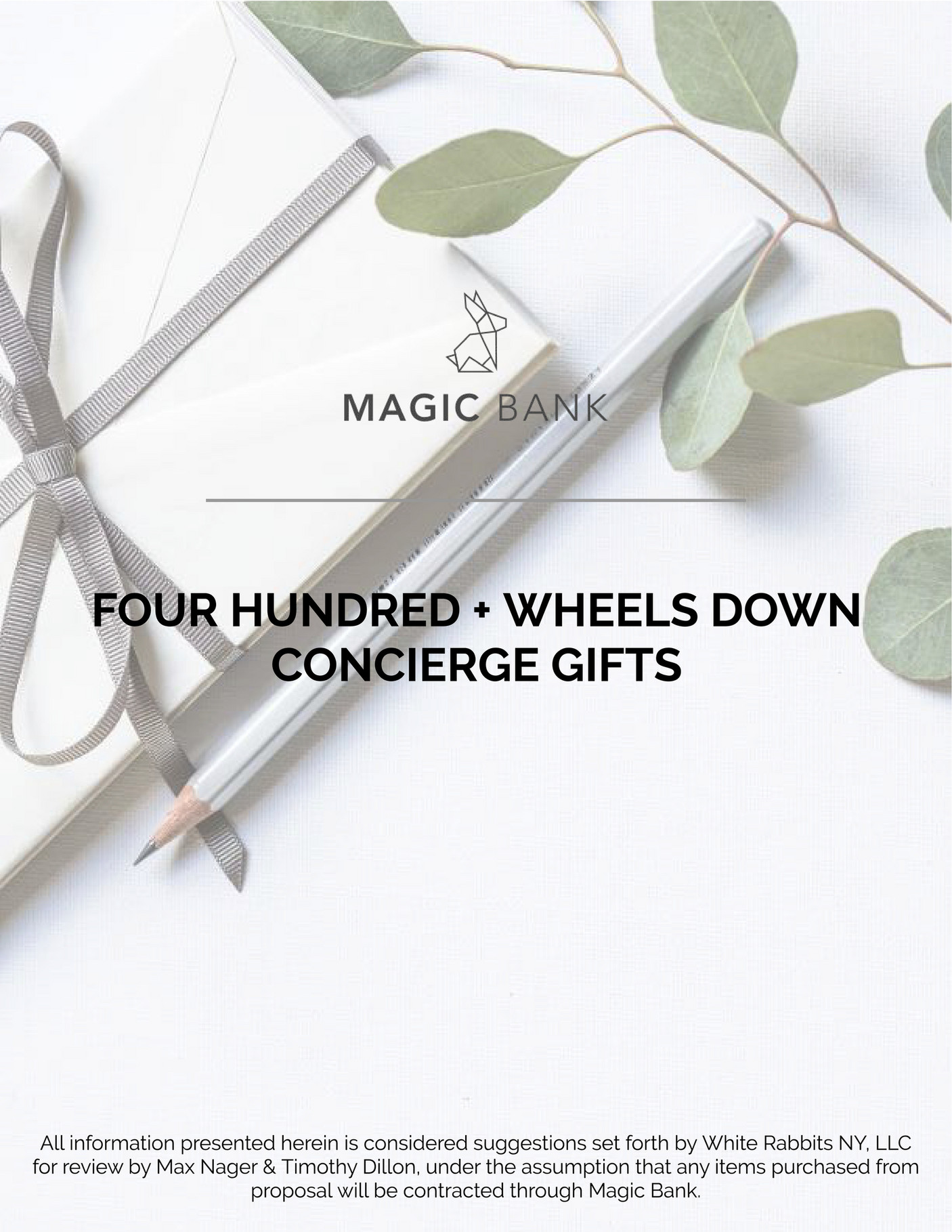 Magic Bank Four Hundred + Wheels Down Concierge Page 1 Created