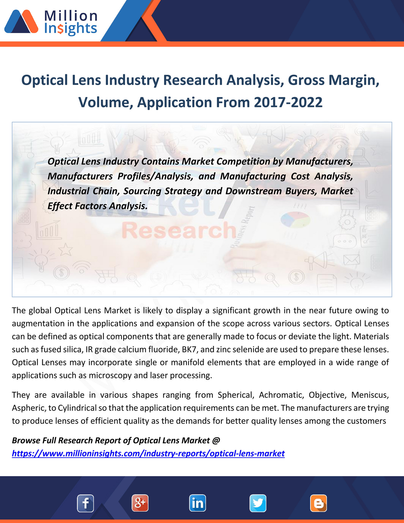 Million Insights Optical Lens Industry Research Analysis, Gross