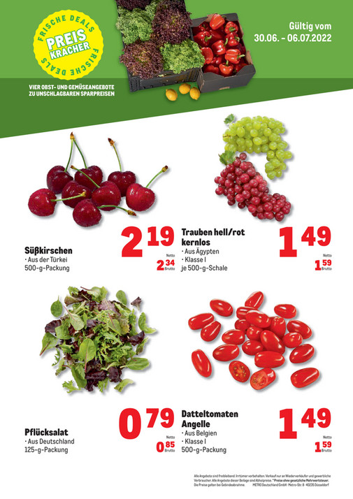 Obst & Gemüse Frischepreise