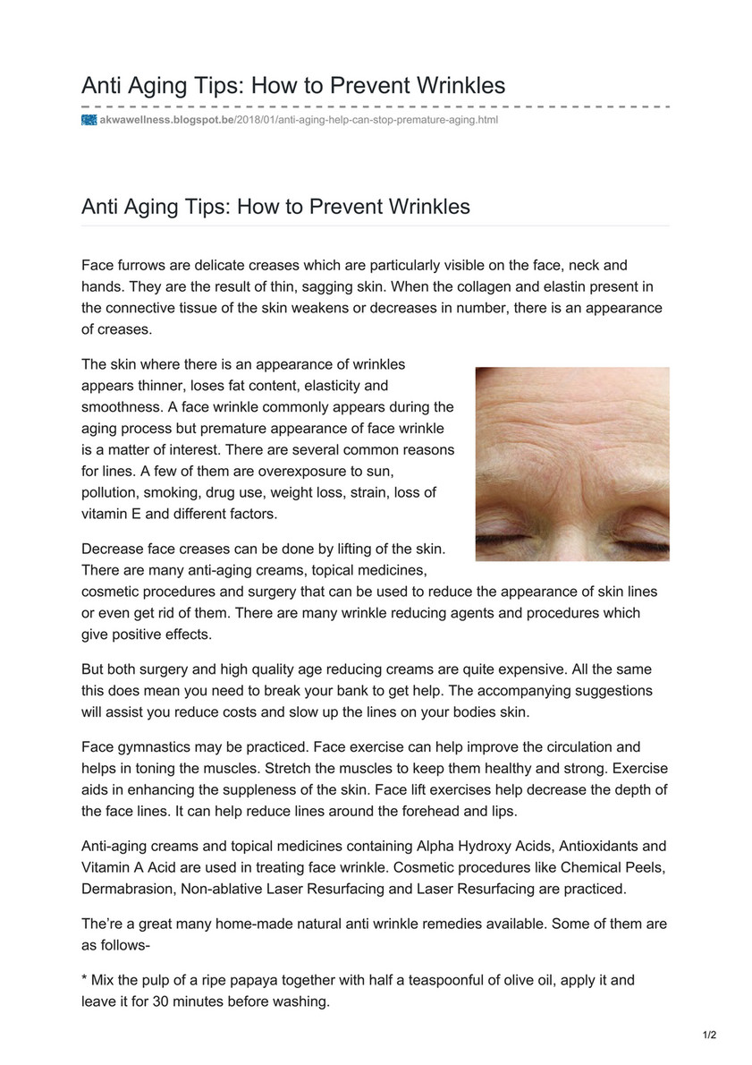 anti aging tips