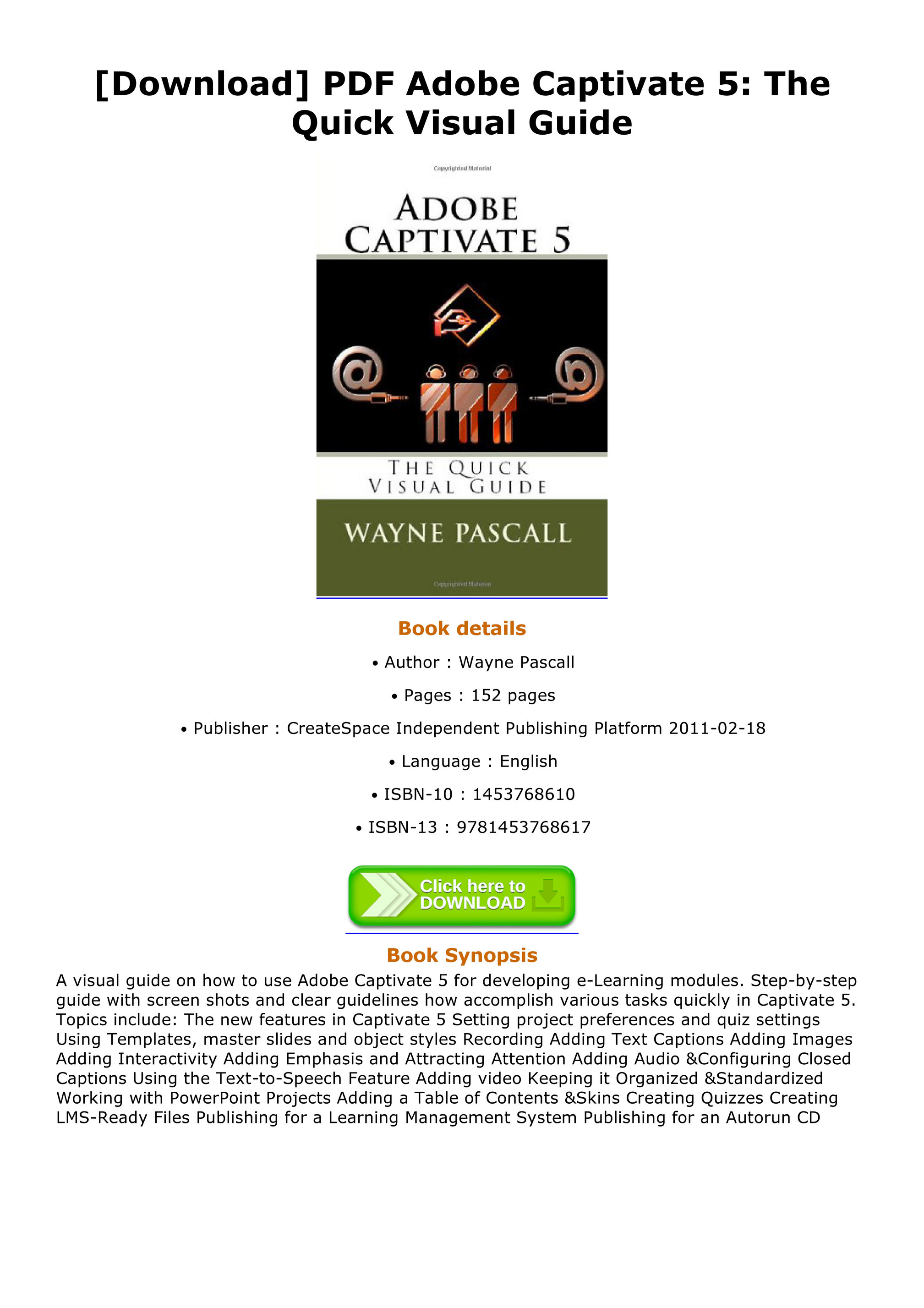 adobe captivate 5 for dummies