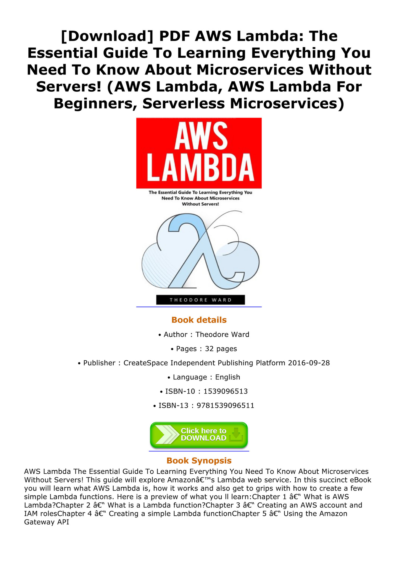 My Publications - Download PDF AWS Lambda The Essential Guide To ...