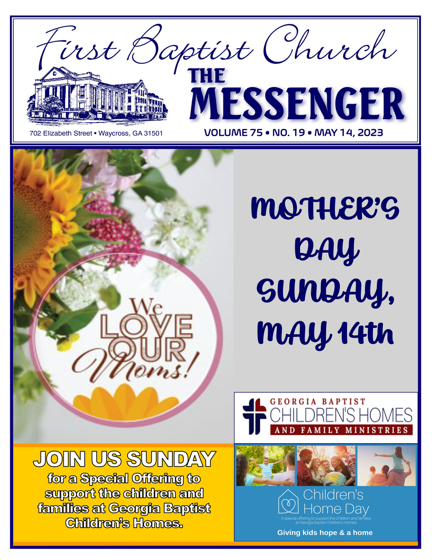 First Baptist Church Waycross GA The Messenger Mother S Day Sunday May 14th 2023 Merged