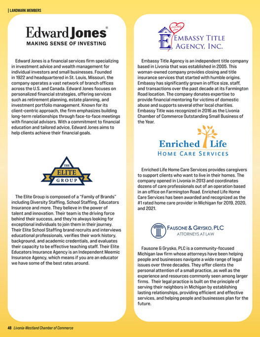 Foffer Livonia Chamber of Commerce - LivoniaWestlandChamber_2025 - Page 50-51 ...