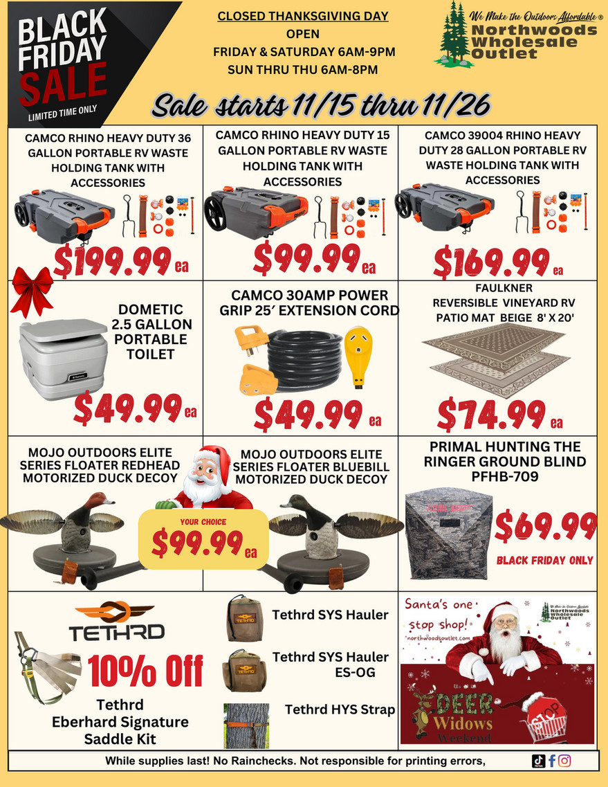 Northwoods Wholesale Outlet - Black Friday Savings Start Now