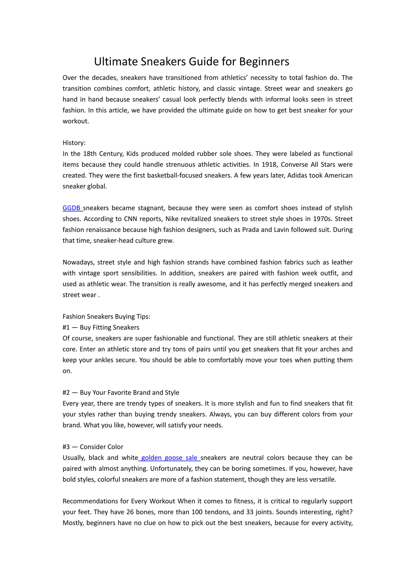 My publications - Ultimate Sneakers Guide for Beginners christmas sale