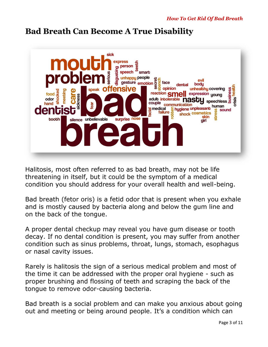 My publications How To Get Rid Of Bad Breath Page 2 3