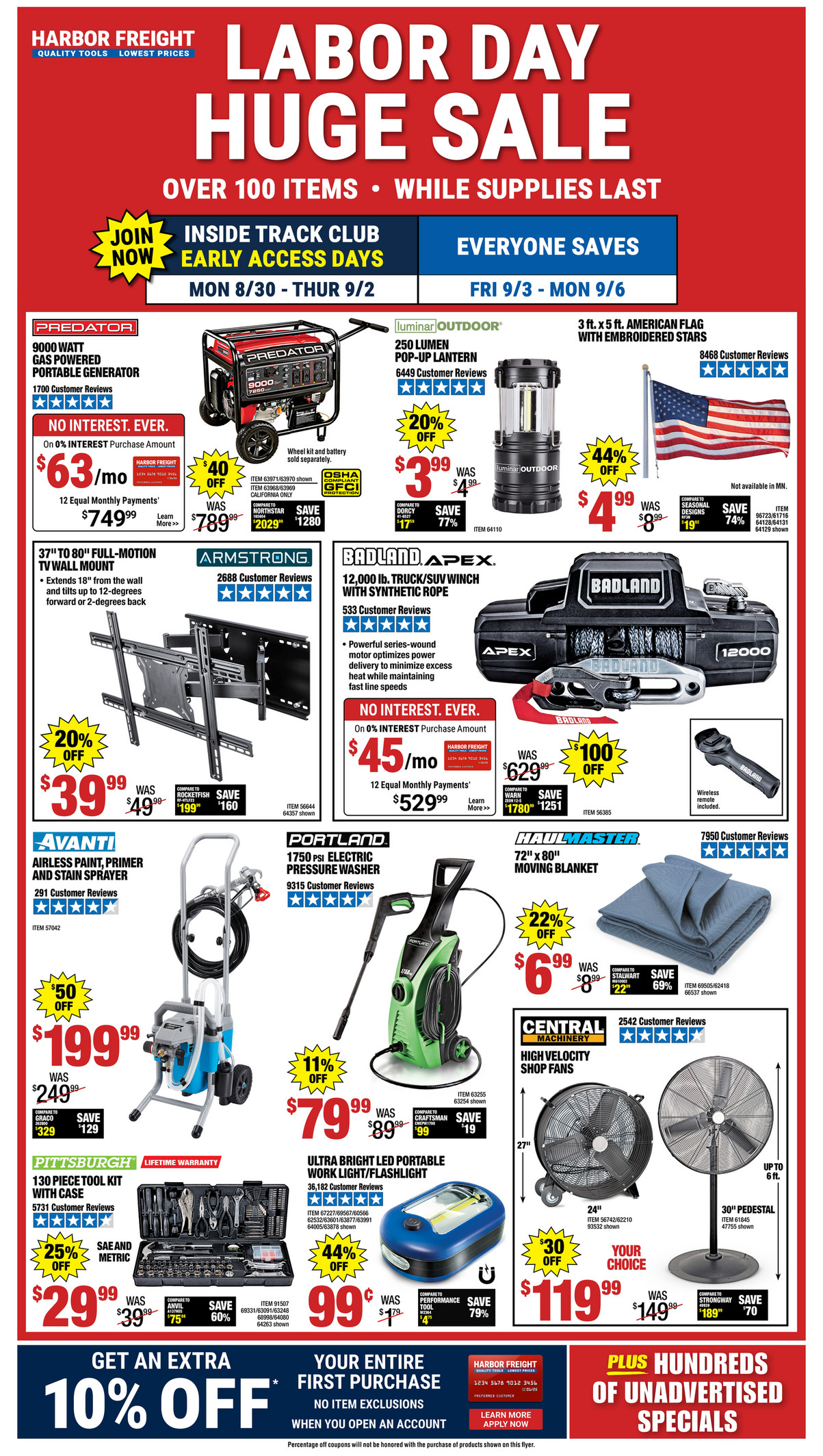 Harbor Freight Tools Labor Day Digital Flyer_sprd_linked Page 1