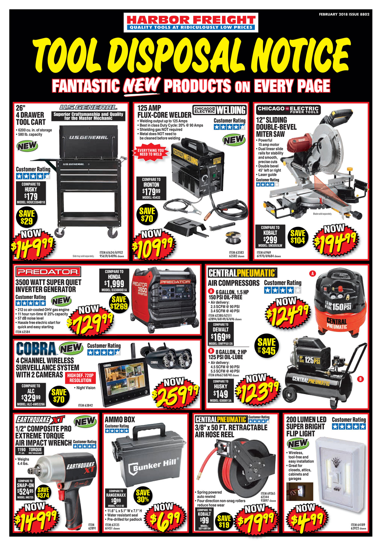 Harbor Freight Tools - February 2018 Ad - Page 1