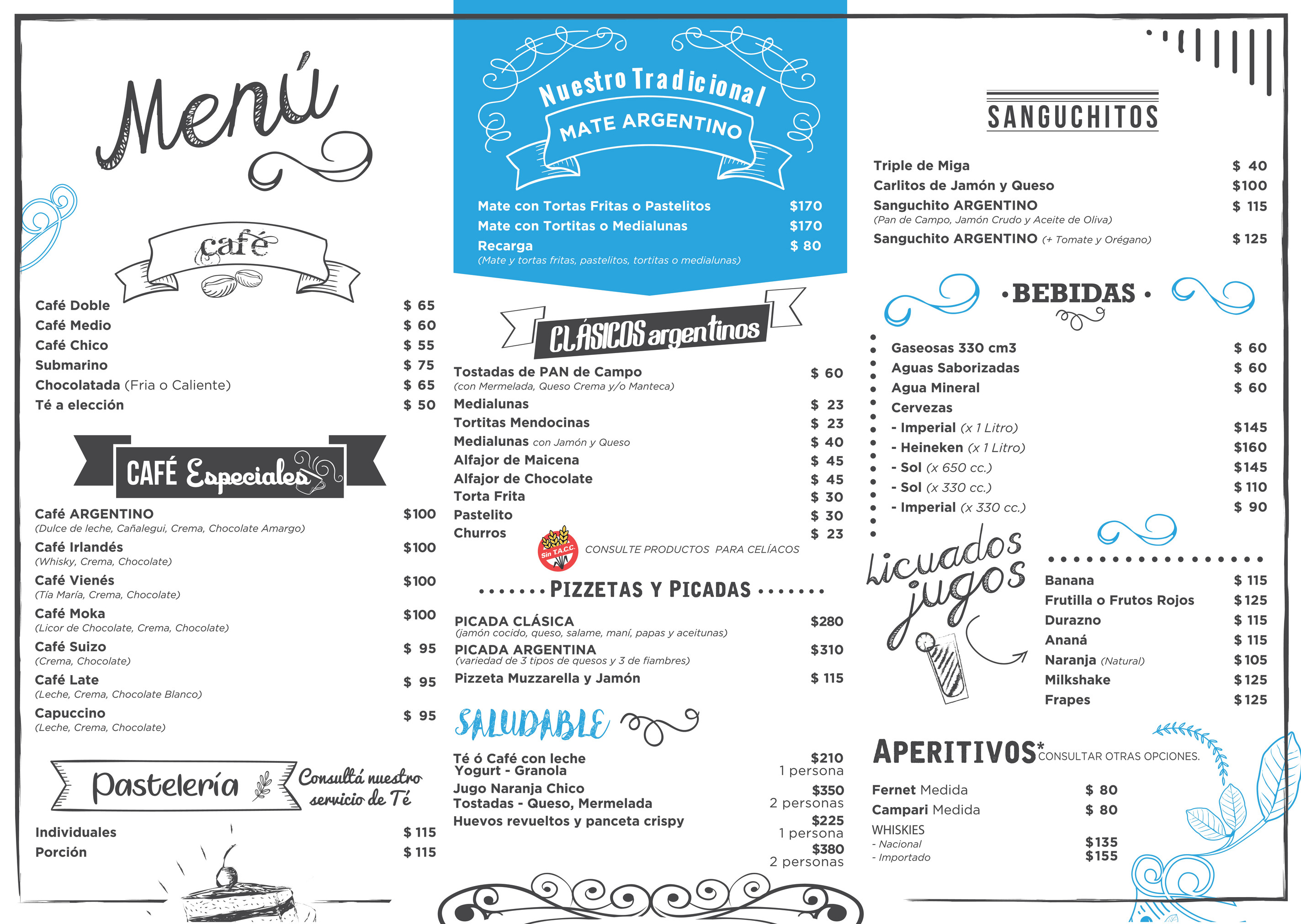 Descobrir 89+ imagem menu de cafeteria argentina