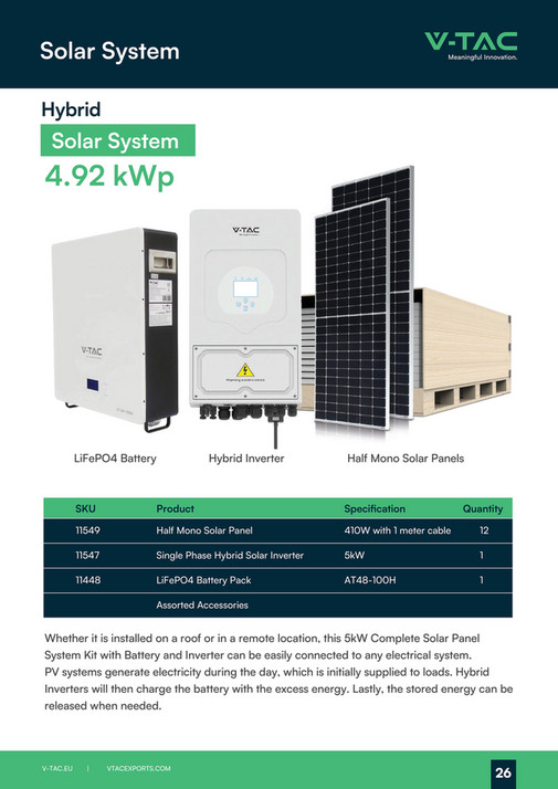 VTAC - V-TAC Solar Catalogue 2023 - Page 26-27