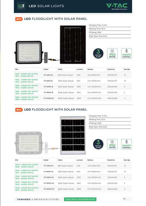 Led Solar Vrtn VTAC - LED Solar Lighting - Page 1