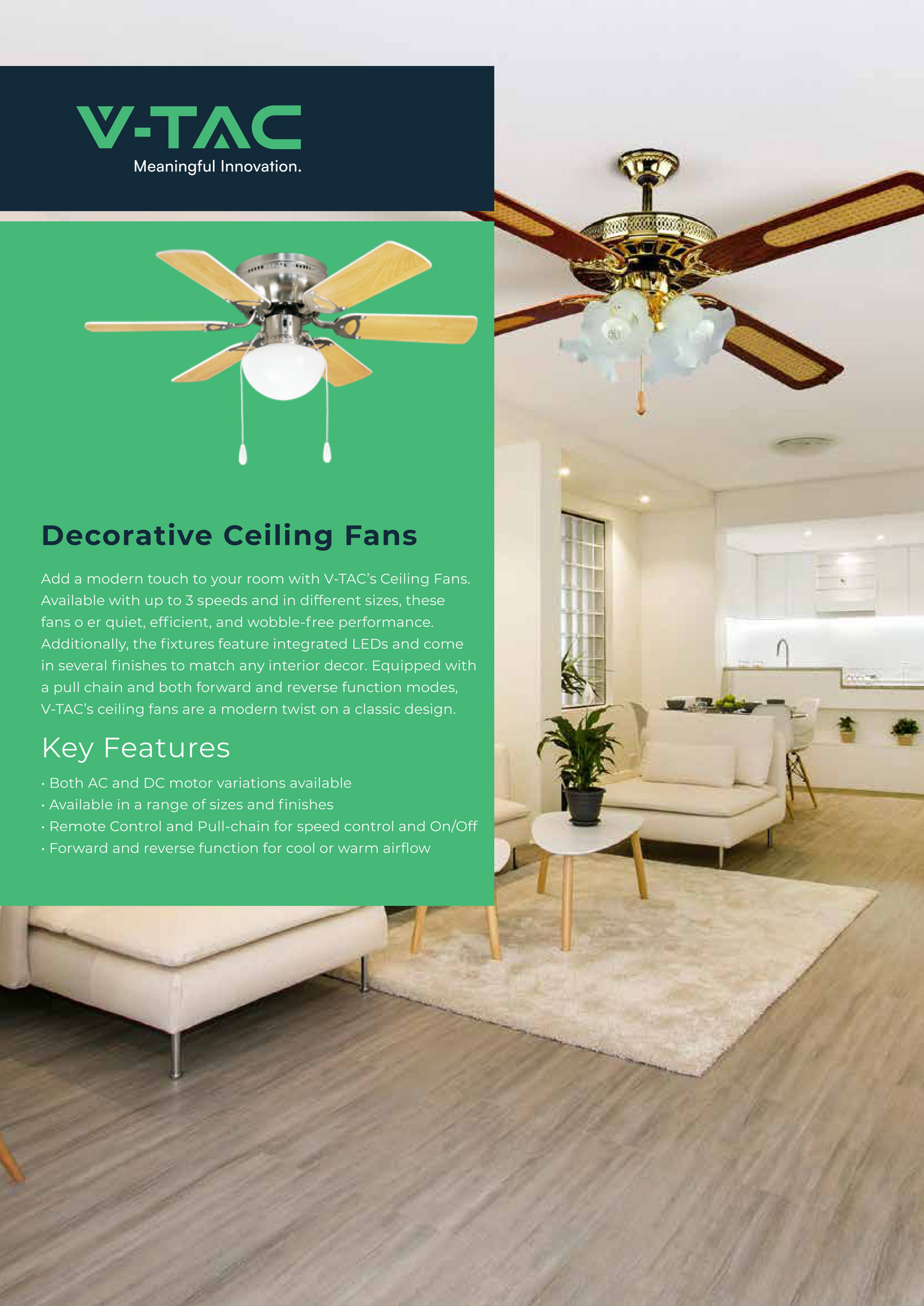 VTAC Decorative Ceiling Fans Page 1