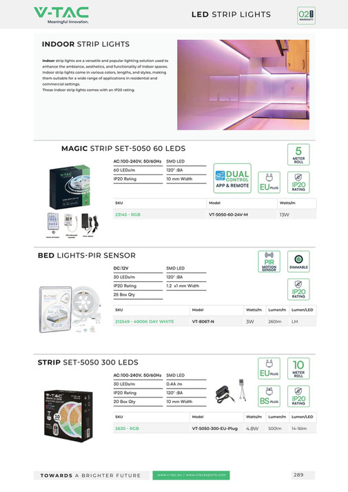 Vtac Led Strip VTAC - EU-Catalog-2026-Q2 - Page 288-289