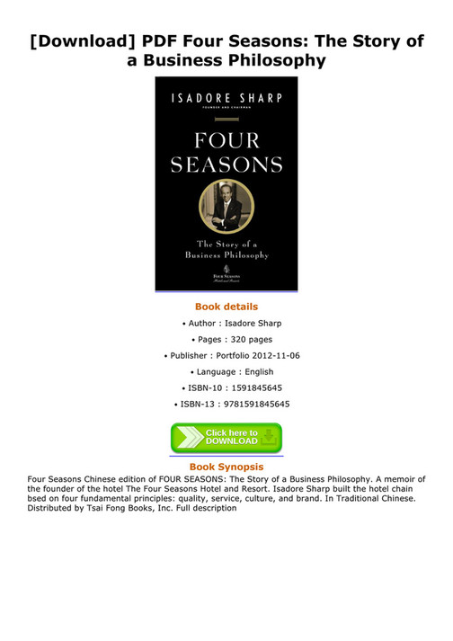 [aBook] - Download PDF Four Seasons The Story of a Business Philosophy ...