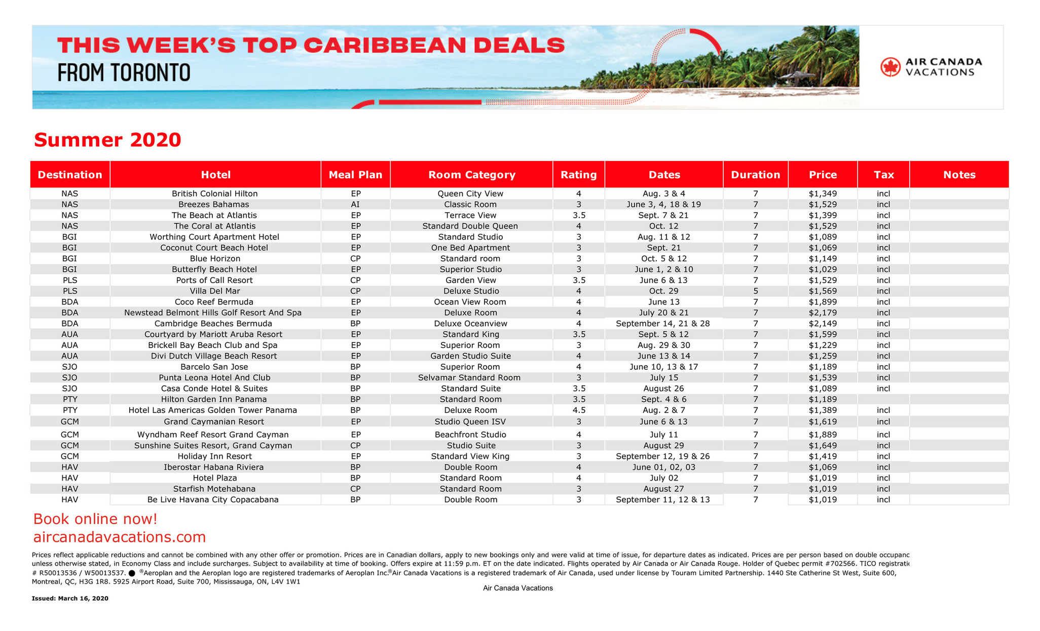 Air Canada Vacations Top_Deals_EN Page 1 Created with