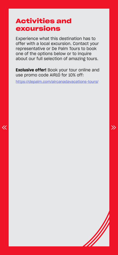Excursion Representative Air Canada Vacations - Aruba - Welcome Guide - Page 6-7 - Created with ...